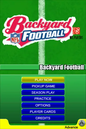 Backyard Football (USA) screen shot title